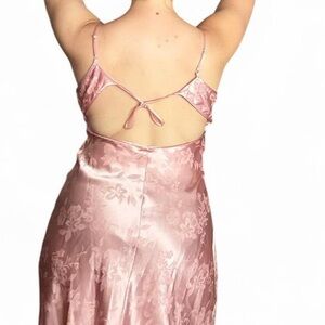 90s Vintage Jones New York Satin Slip Dress Floral